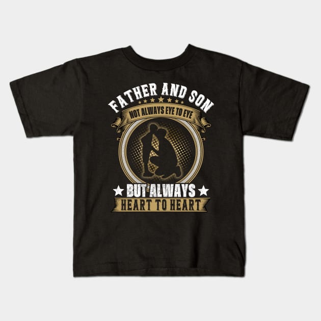 Father and Son Kids T-Shirt by banayan